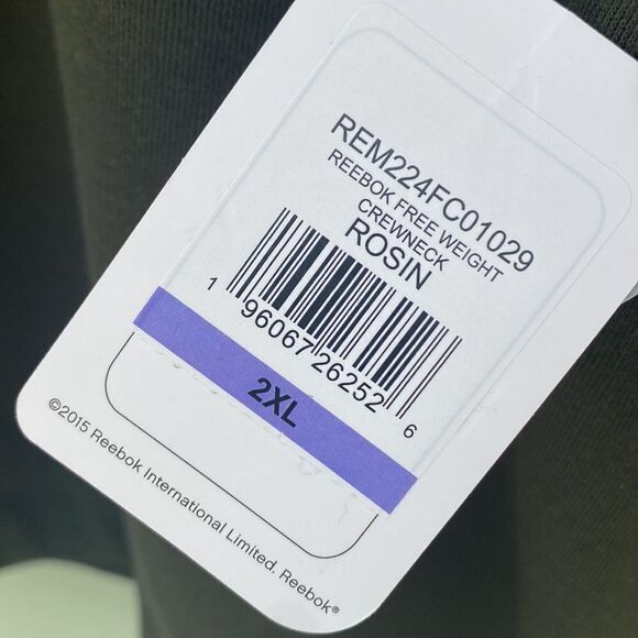 Reebok Men's Free Weight Crewneck Sweater Sz 2XL NWT - Picture 6 of 9